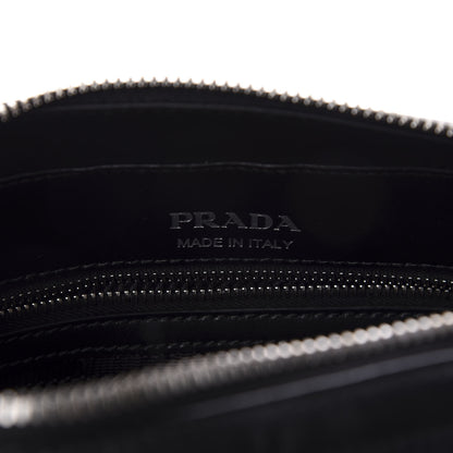 Prada Soft Calfskin Diagramme Crossbody Bag Black 8 of 9