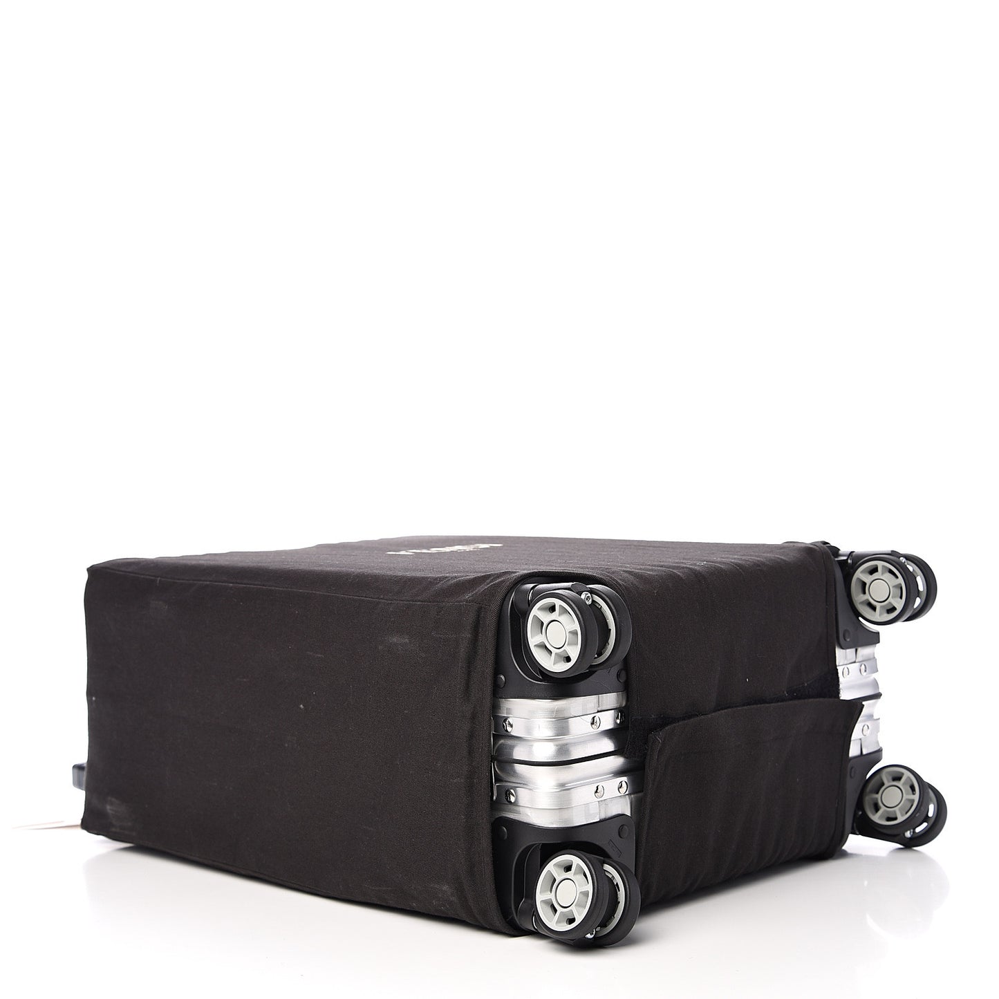 X RIMOWA Aluminum FF Print Roll Away Carry On Luggage Silver