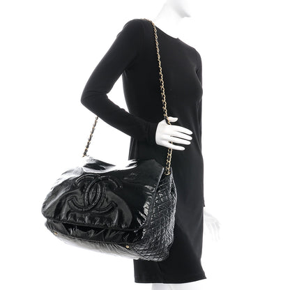 Chanel Vinyl XL Rock and Chain Flap Black 2 of 11