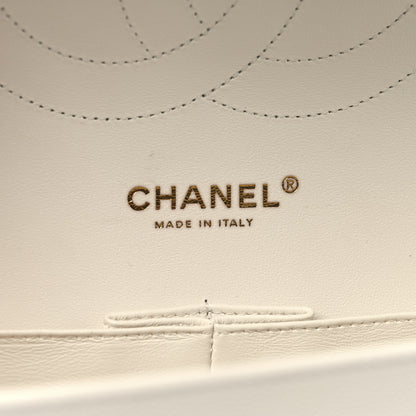 Chanel Caviar Quilted Jumbo Double Flap White 6 of 10