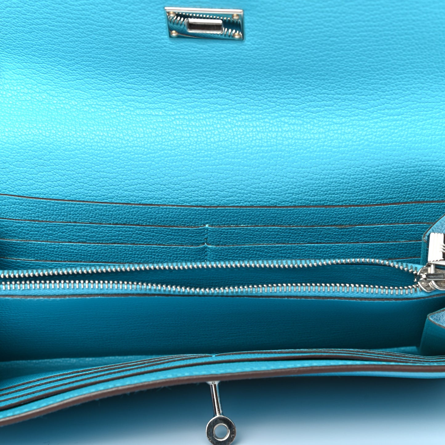 Chevre Mysore Kelly Longue Wallet Bleu Azteque