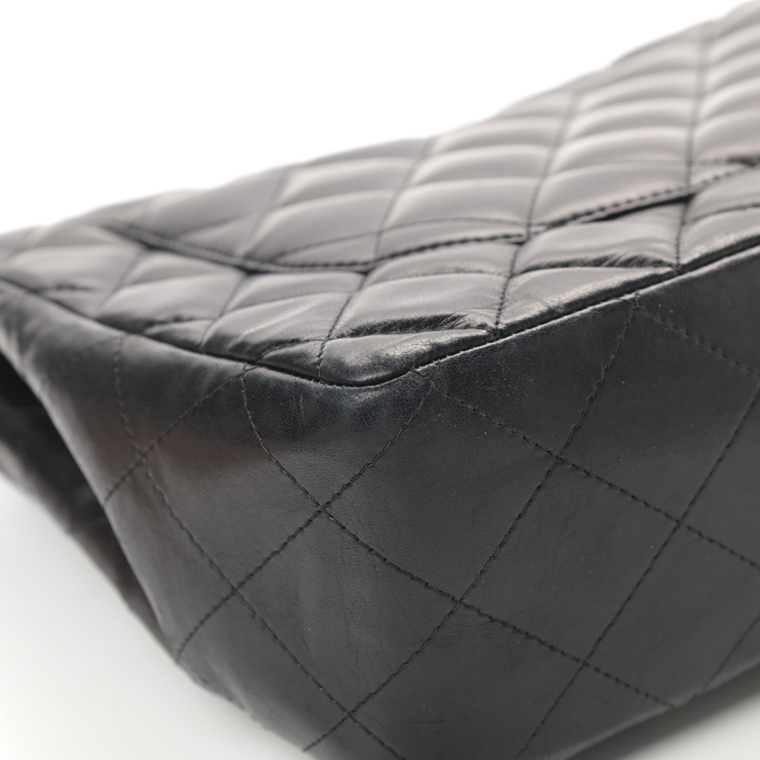Chanel Lambskin Quilted Jumbo Single Flap Black 12 of 19