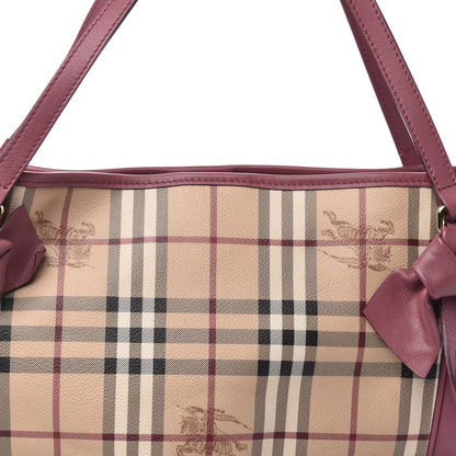 Burberry Haymarket Check Bow Canterbury Tote Pink 10 of 10