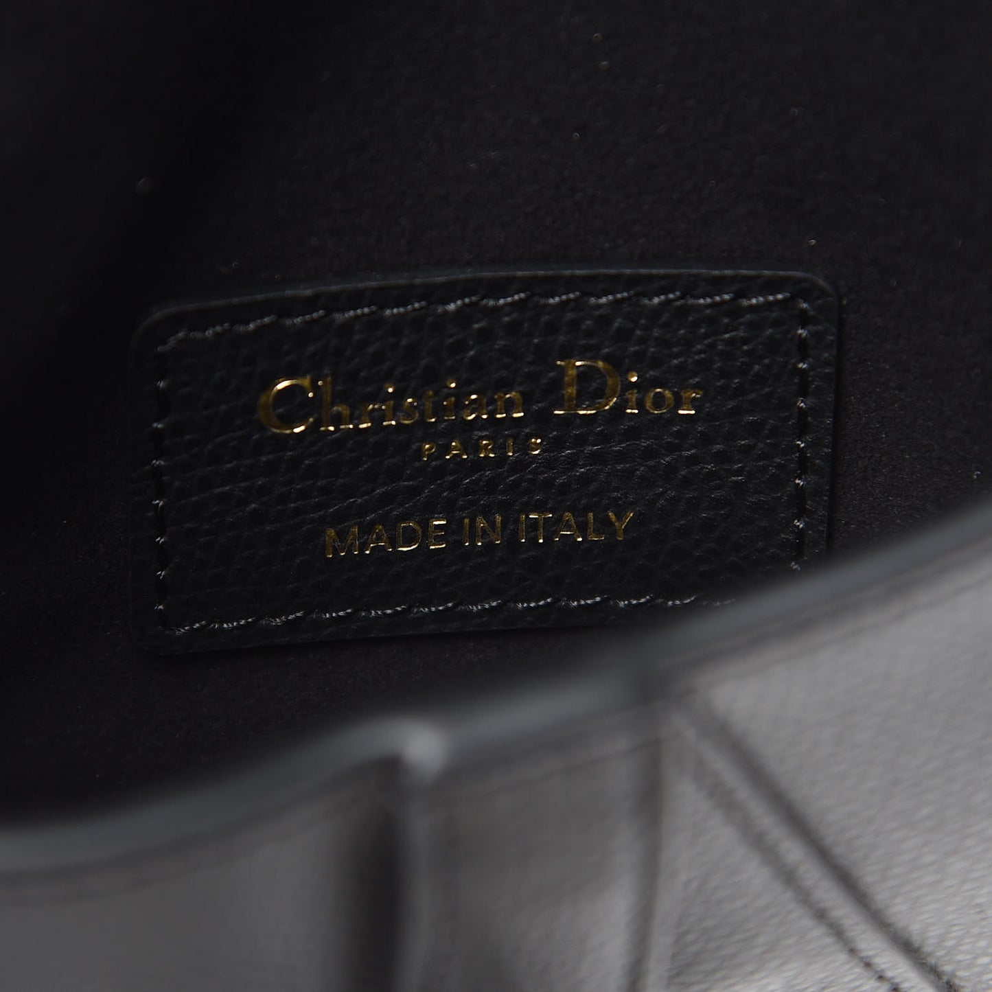 Grained Calfskin Saddle Belt Bag Black