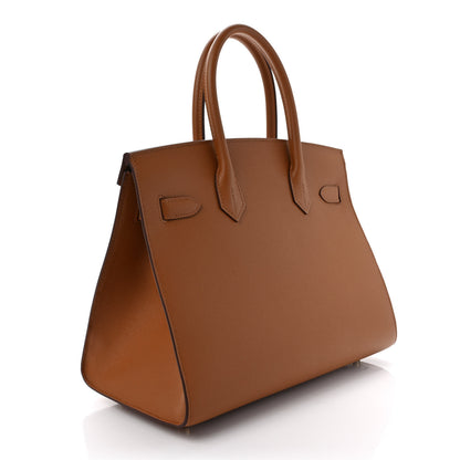 Hermes Epsom Horseshoe Birkin Sellier 30 Gold Malachite 3 of 8