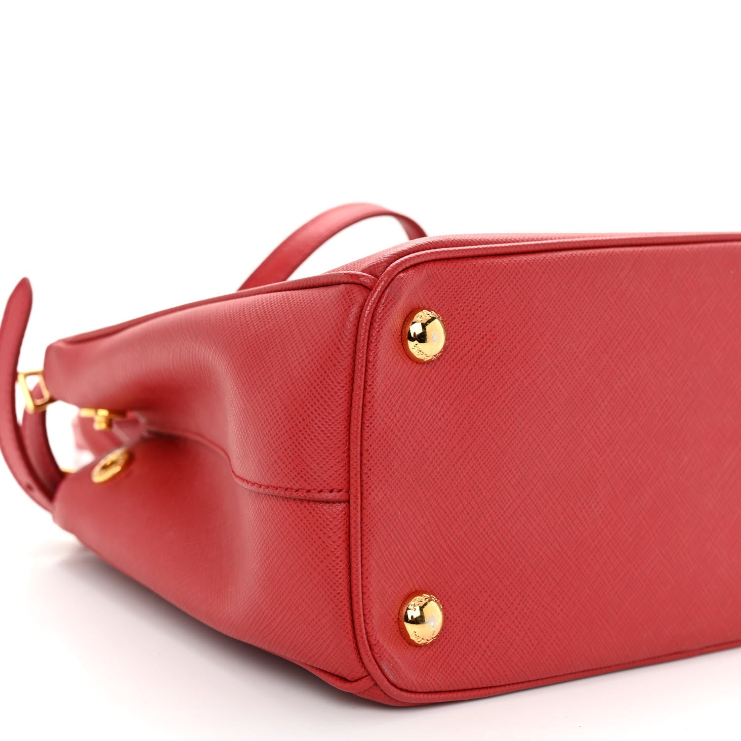 Prada Saffiano Mini Galleria Double Zip Tote Fuoco 9 of 10