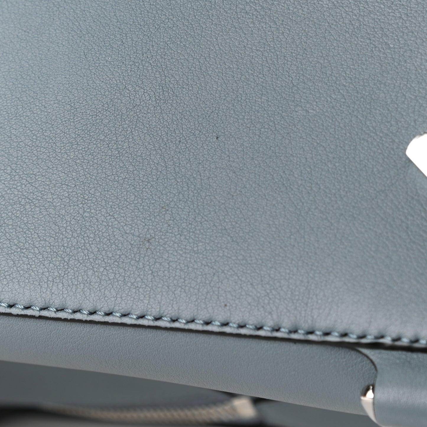 Calfskin Medium Puzzle Bag Gunmetal Light Blue