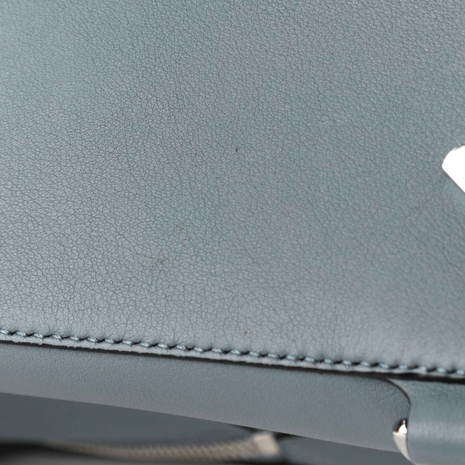 Loewe Calfskin Medium Puzzle Bag Gunmetal Light Blue 9 of 9