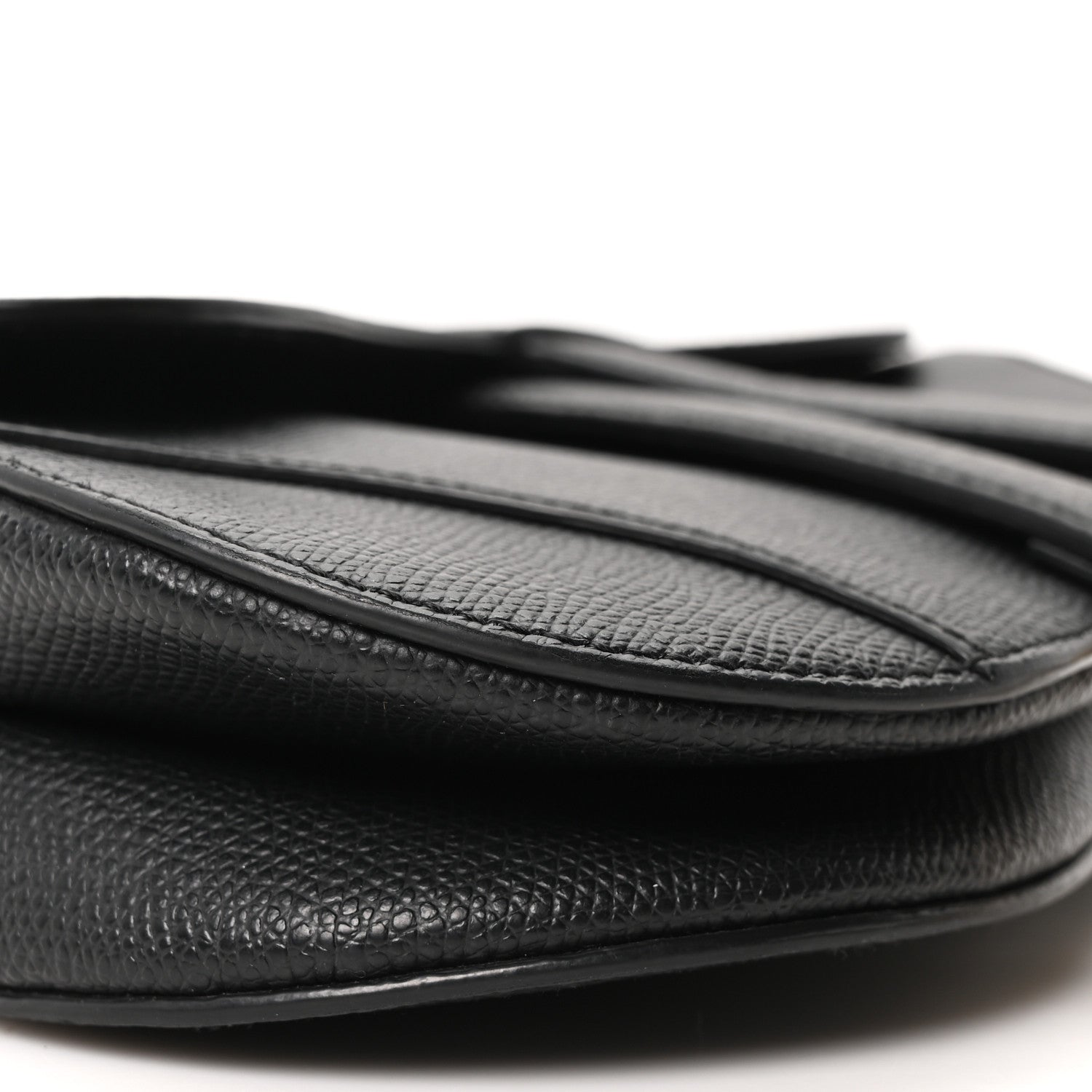 Christian Dior Grained Calfskin Mini Saddle Bag Black 9 of 10