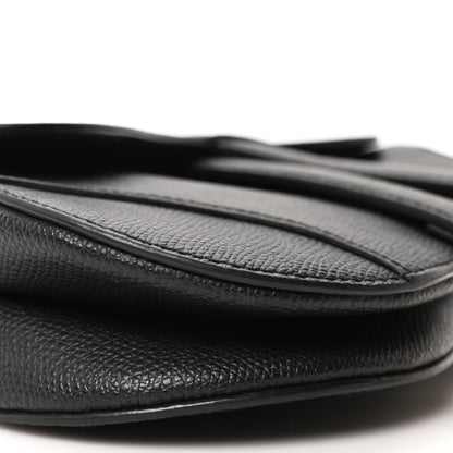 Christian Dior Grained Calfskin Mini Saddle Bag Black 9 of 10