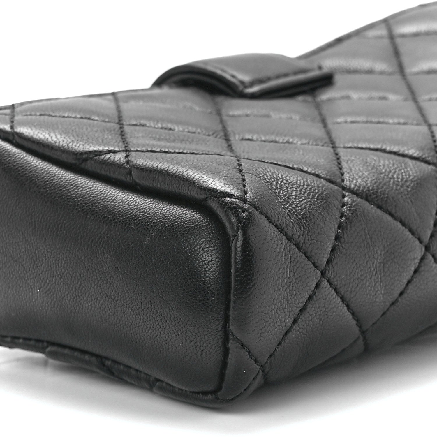 Chanel Lambskin Quilted Crystal Valentine Charms Mini Phone Holder Crossbody Bag Black 11 of 13