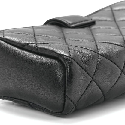 Chanel Lambskin Quilted Crystal Valentine Charms Mini Phone Holder Crossbody Bag Black 11 of 13