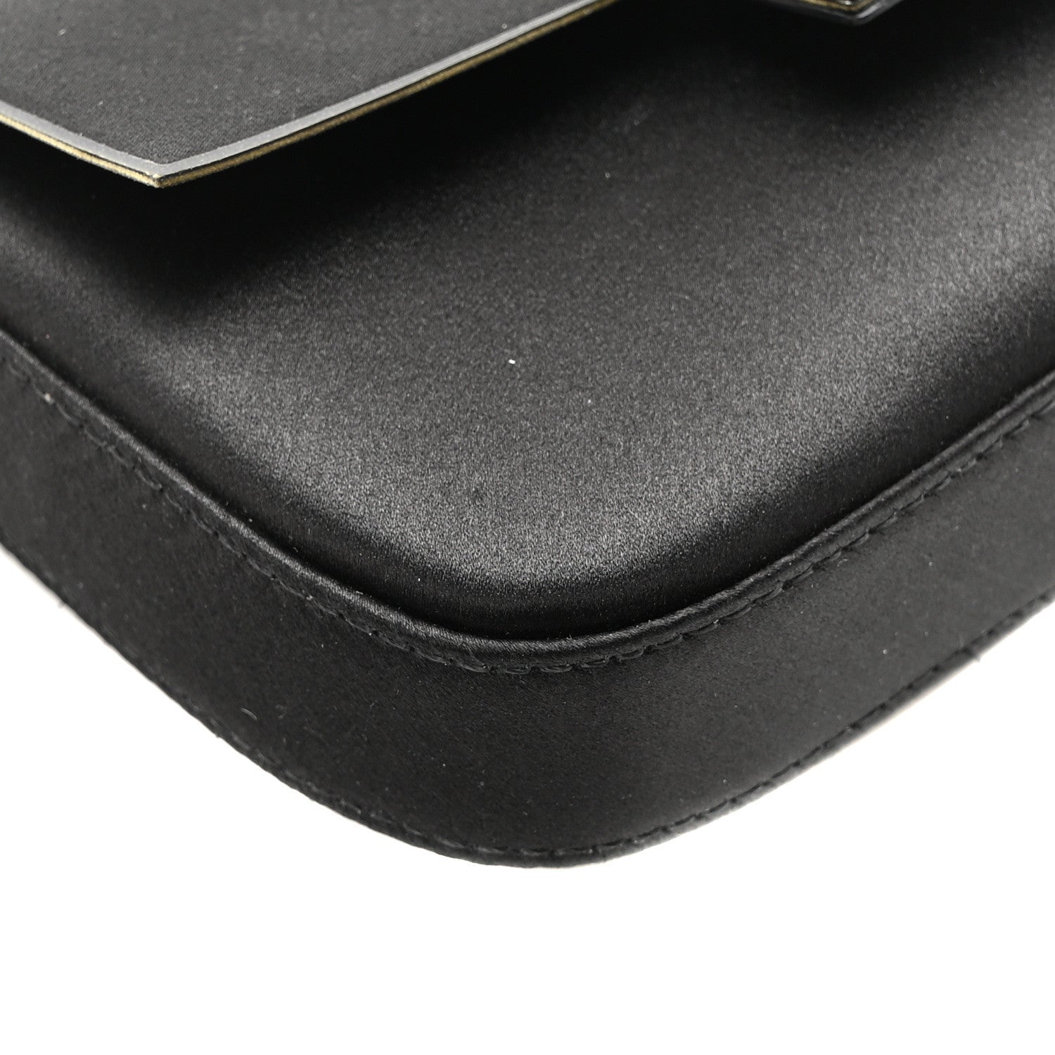Fendi Silk Satin Phone Baguette Black 8 of 9