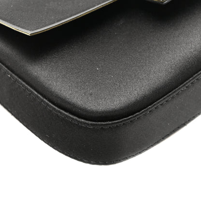 Fendi Silk Satin Phone Baguette Black 8 of 9
