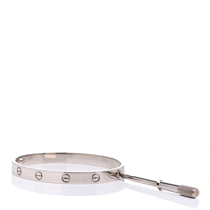 Cartier 18K White Gold LOVE Bracelet 18 8 of 8