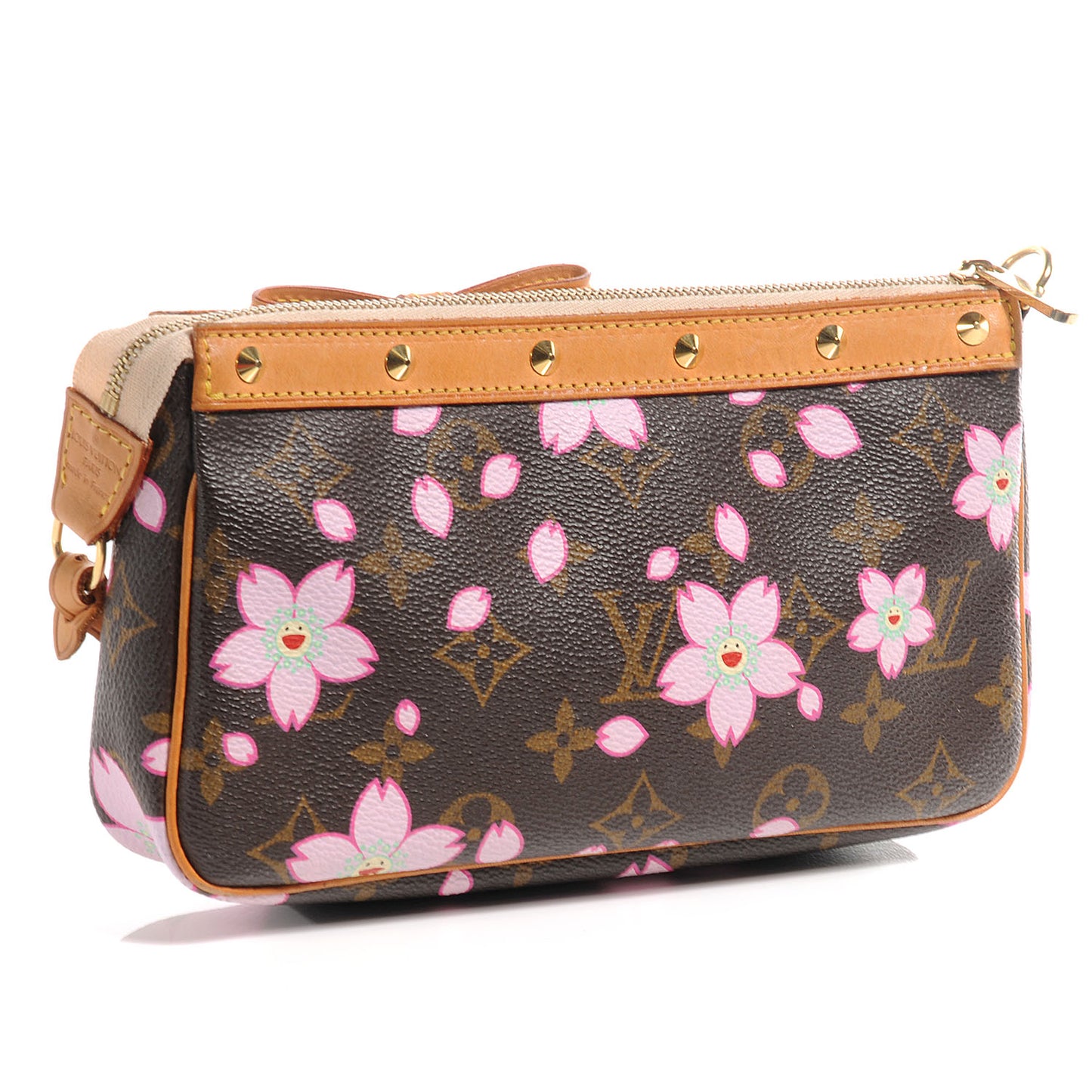 Monogram Cherry Blossom Pochette Accessories Brown