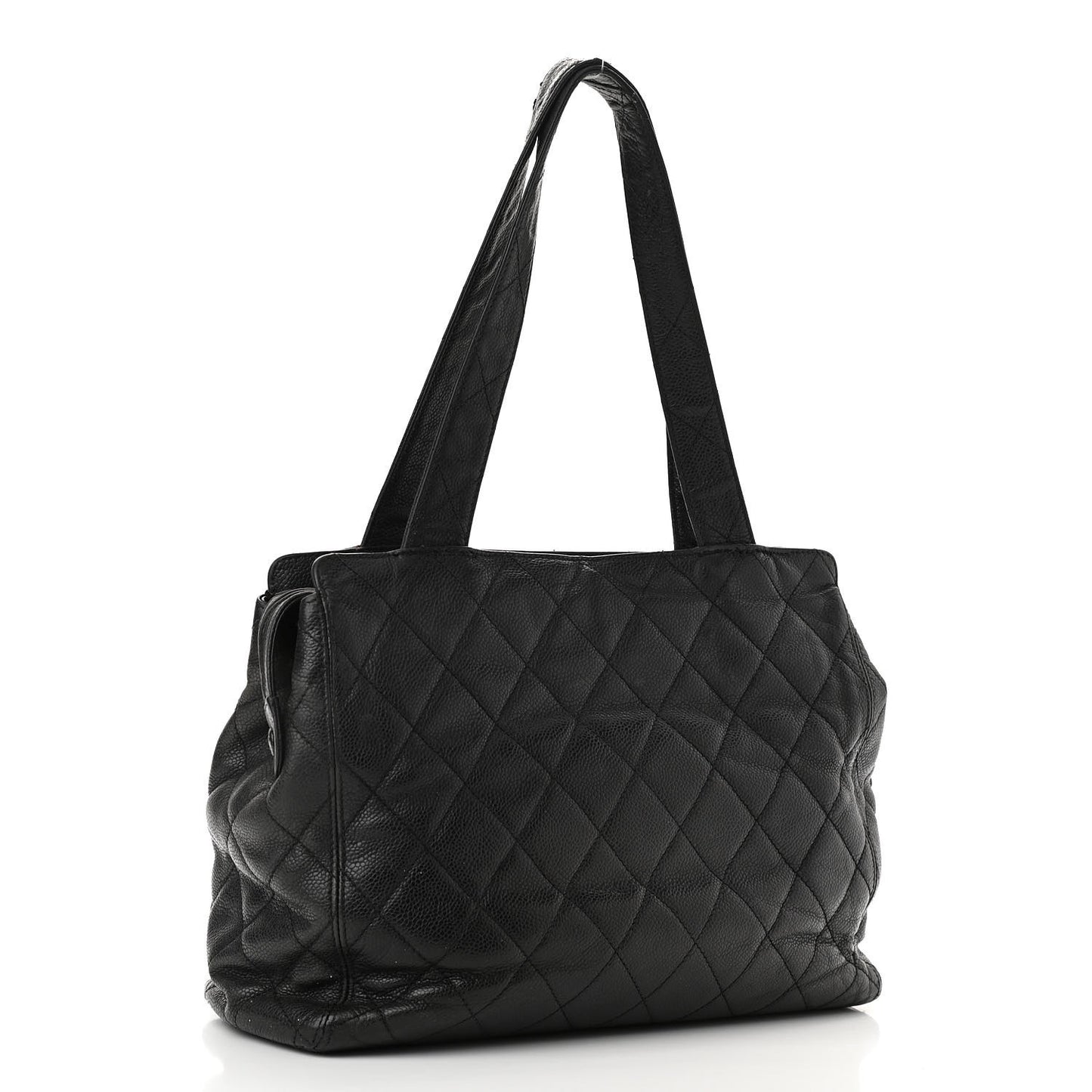 Caviar Quilted CC Tote Black
