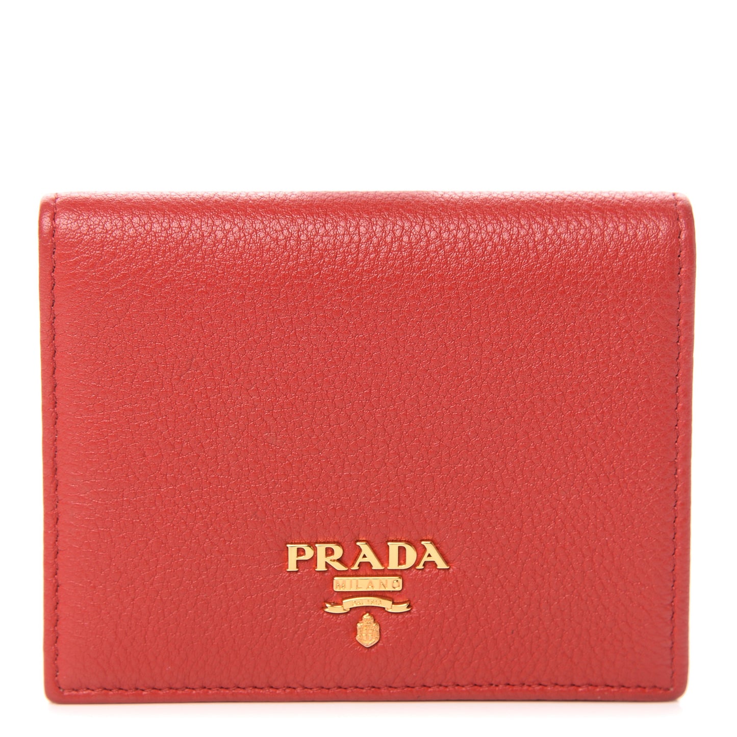 Vitello Grain Bi-Fold Wallet Fuoco