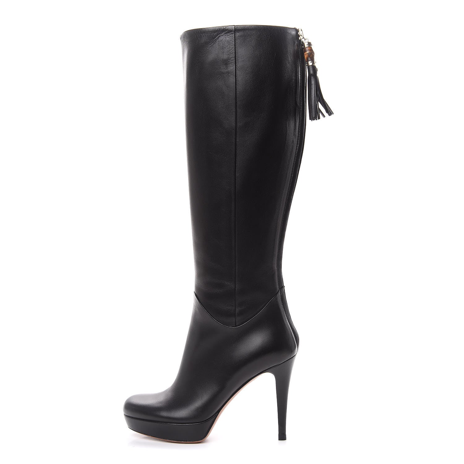 Gucci Nappa Charlotte Tall Boots 35 Black 1 of 11