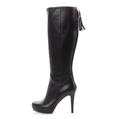 Gucci Nappa Charlotte Tall Boots 35 Black 1 of 11