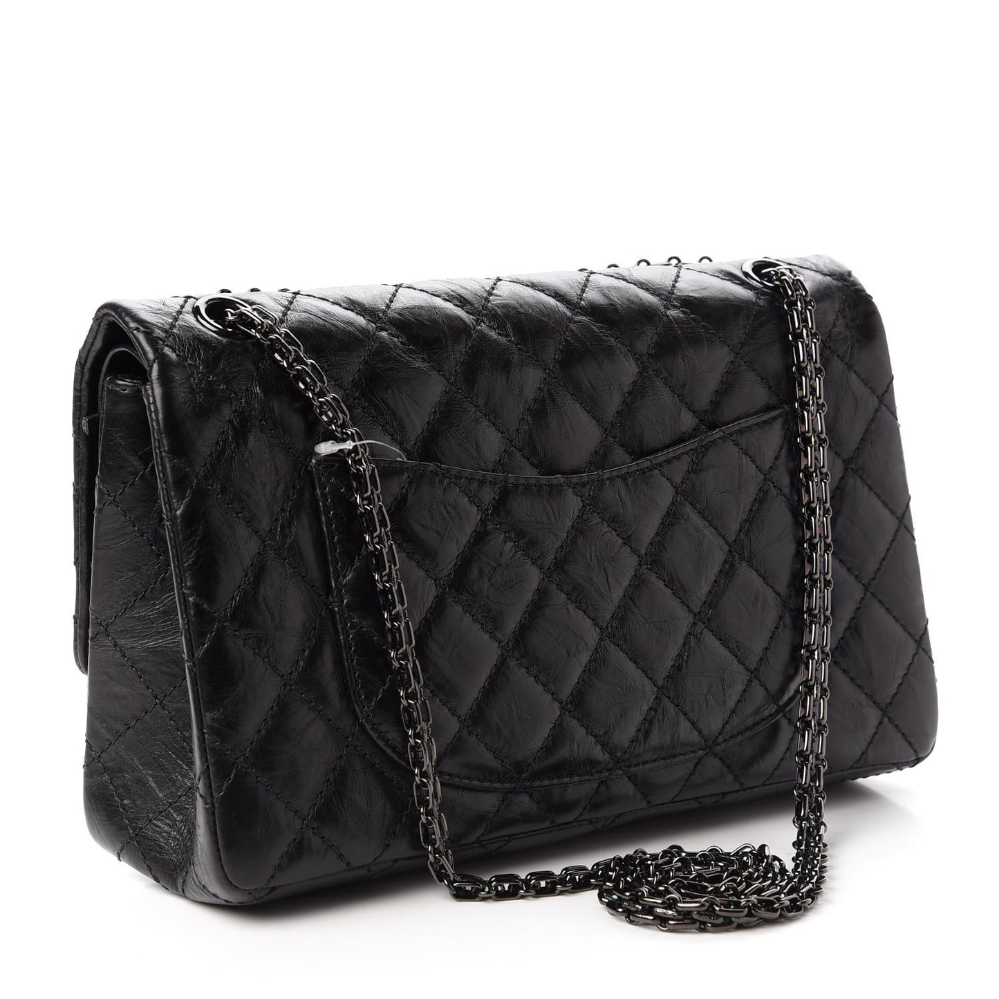 Aged Calfskin Quilted 2.55 Reissue 226 Flap So Black