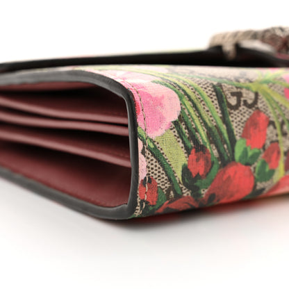 Gucci GG Supreme Monogram Blooms Mini Dionysus Chain Wallet Beige Multicolor Dry Rose 9 of 11