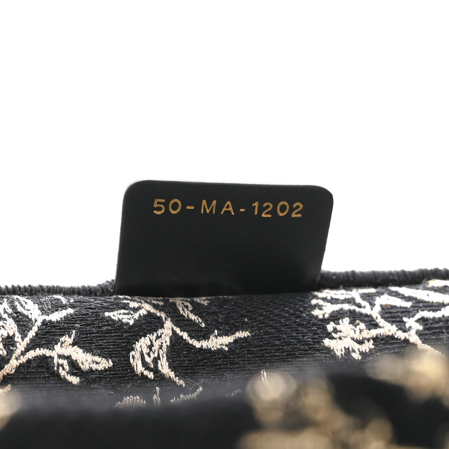 Velvet Jardin d'Hiver Embroidered Large Book Tote Black Gold