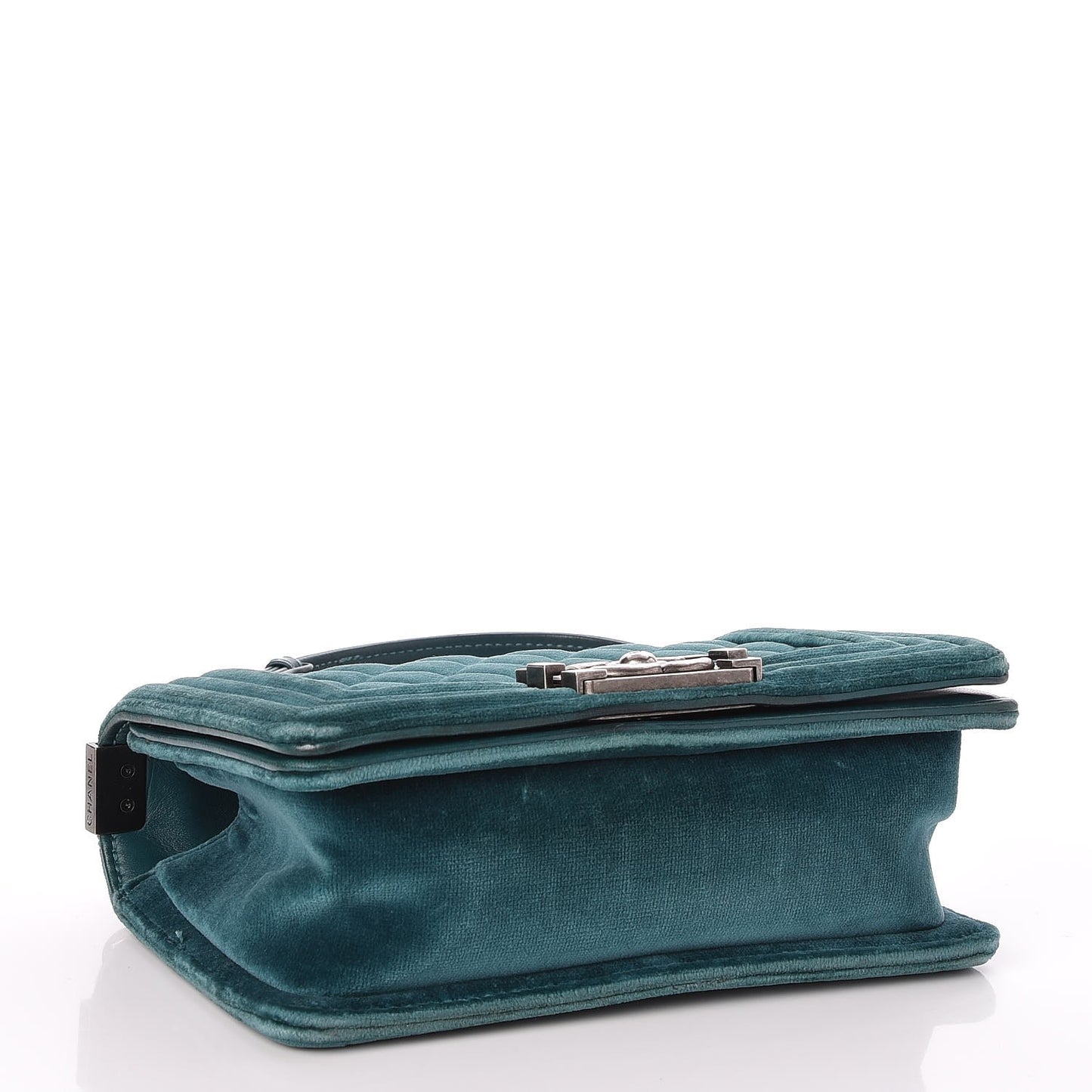 Velvet Quilted Small Boy Flap Turquoise