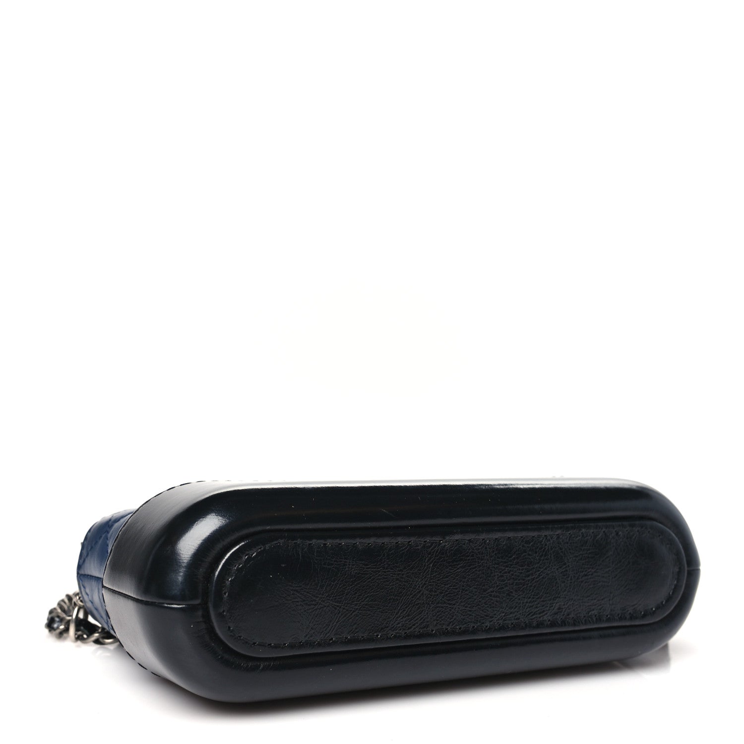 Chanel Aged Calfskin Quilted Small Gabrielle Clutch With Chain Navy Black 4 of 11