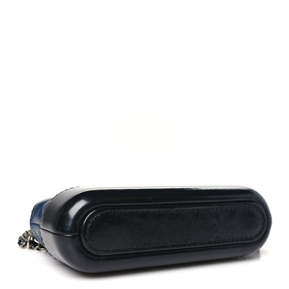 Chanel Aged Calfskin Quilted Small Gabrielle Clutch With Chain Navy Black 4 of 11