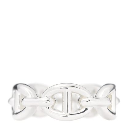 Hermes Sterling Silver PM Chaine d'Ancre Enchainee Band Ring 52 6 3 of 9