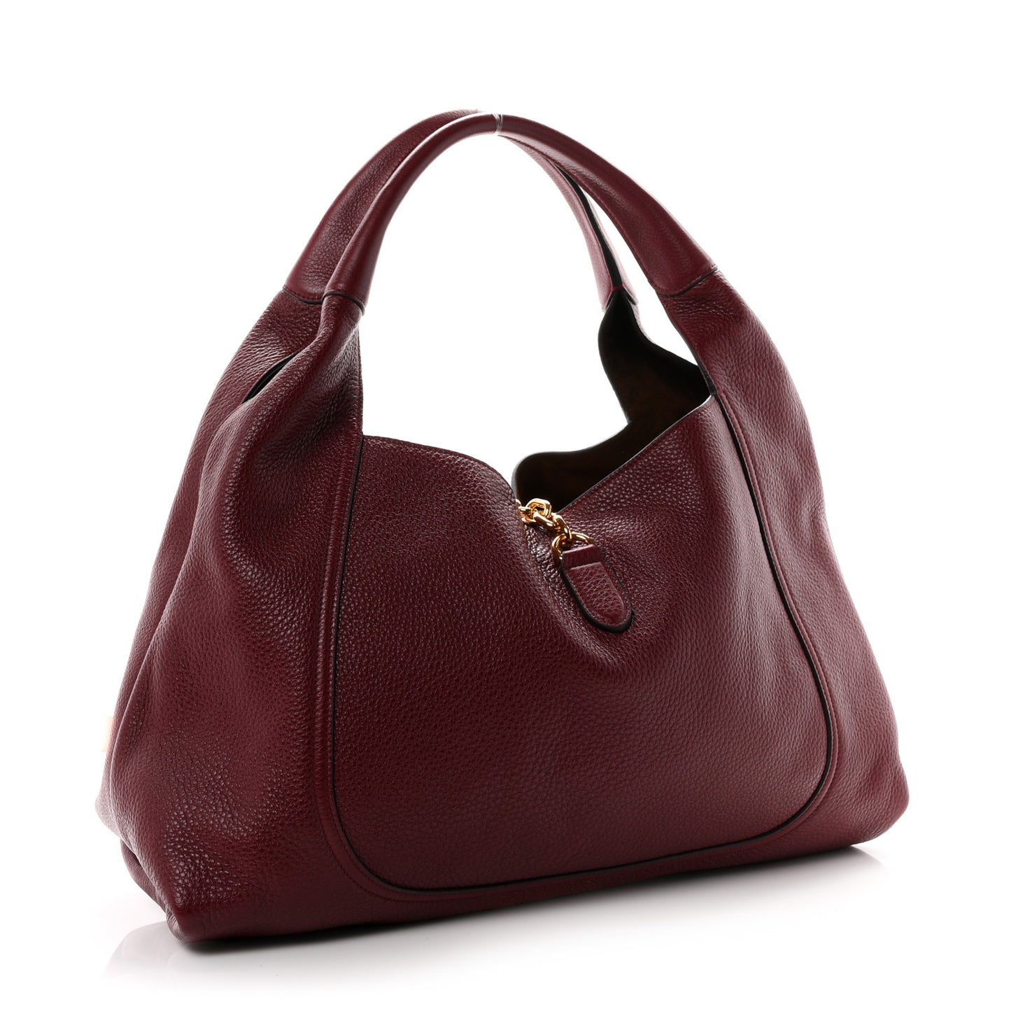 Grained Calfskin Softbit Maxi Shoulder Bag Rosso Ancora Red