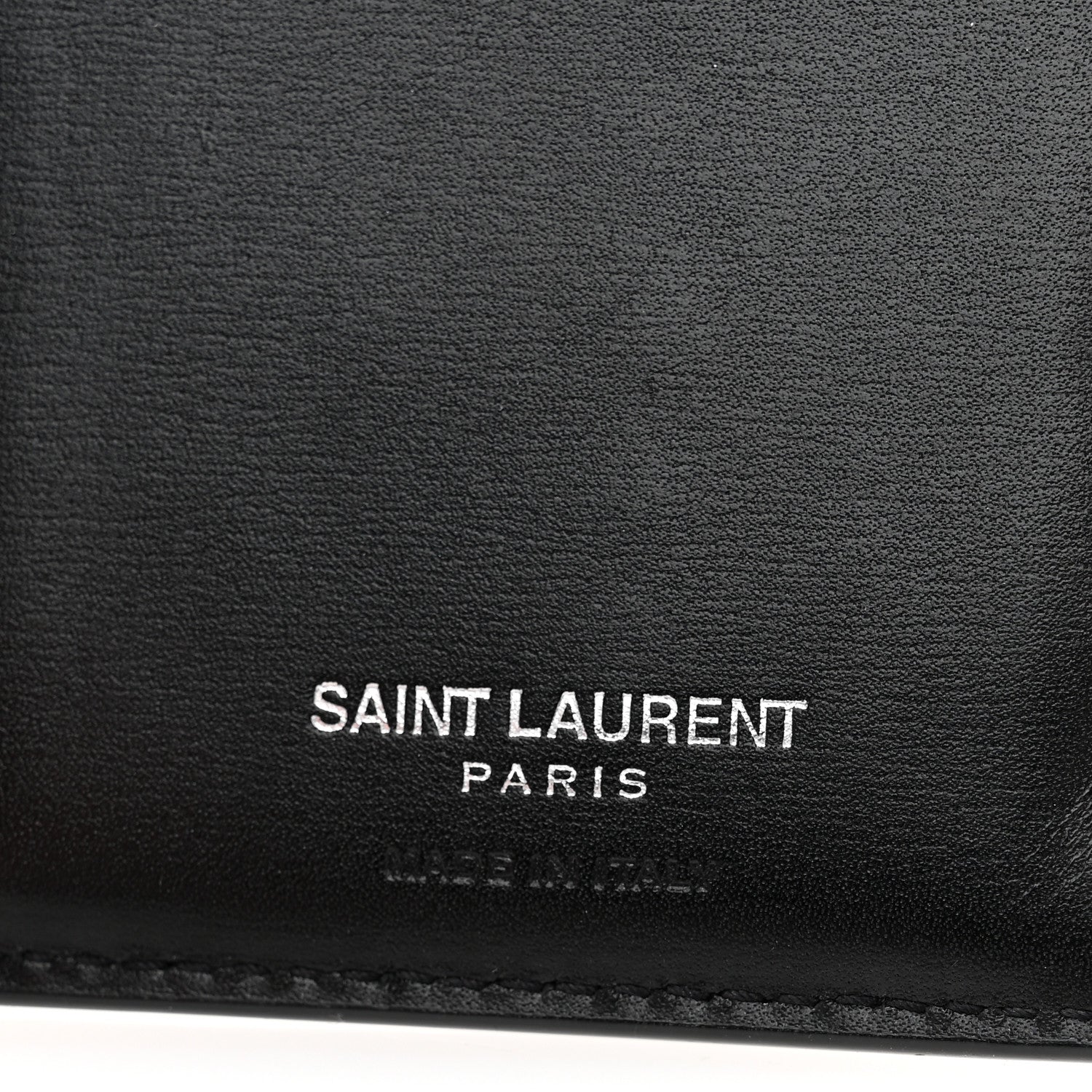 Saint Laurent Smooth Calfskin Cassandre Credit Card Wallet Black 6 of 11