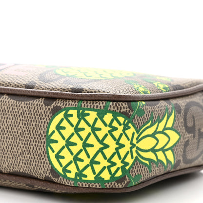 Gucci Maxi GG Supreme Monogram Pineapple Textured Dollar Calfskin Small Retro Interlocking G Belt Bag 100 40 Beige Ebony Green Pink New Acero 11 of 13