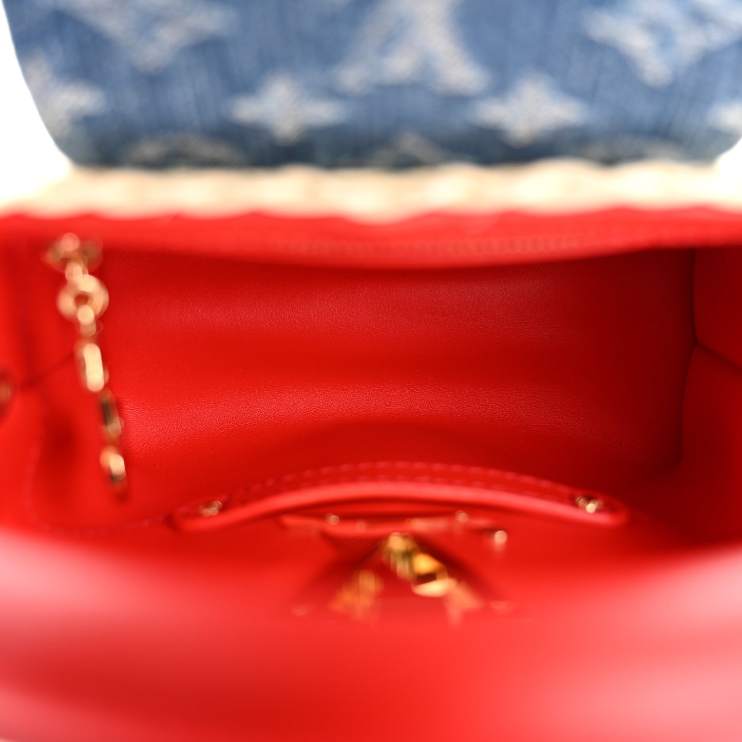 LV X TM Rattan Denim Calfskin Cerises Capucines Mini