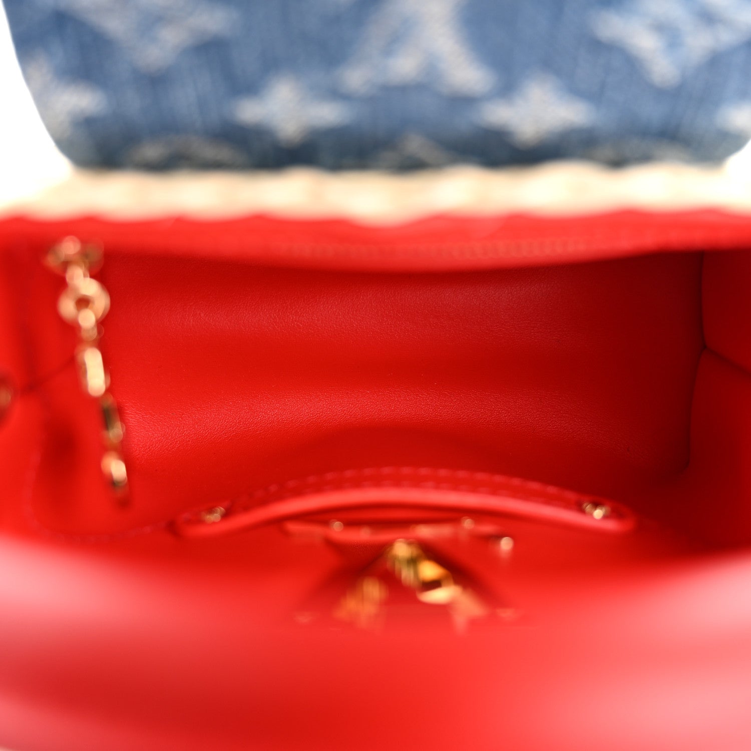 Louis Vuitton LV X TM Rattan Denim Calfskin Cerises Capucines Mini 5 of 10