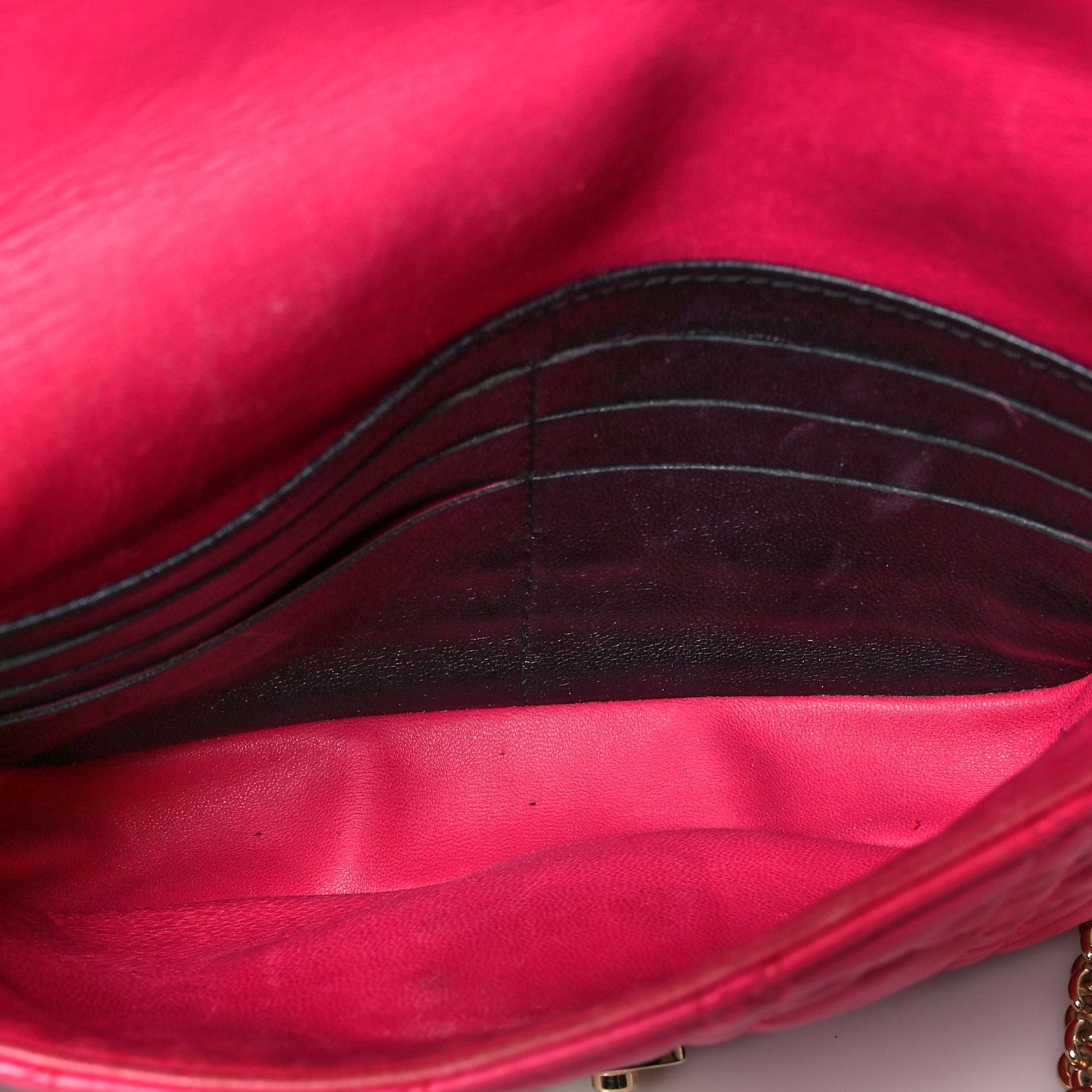 Christian Dior Lambskin Cannage Miss Dior Promenade Pouch Fuchsia 5 of 21