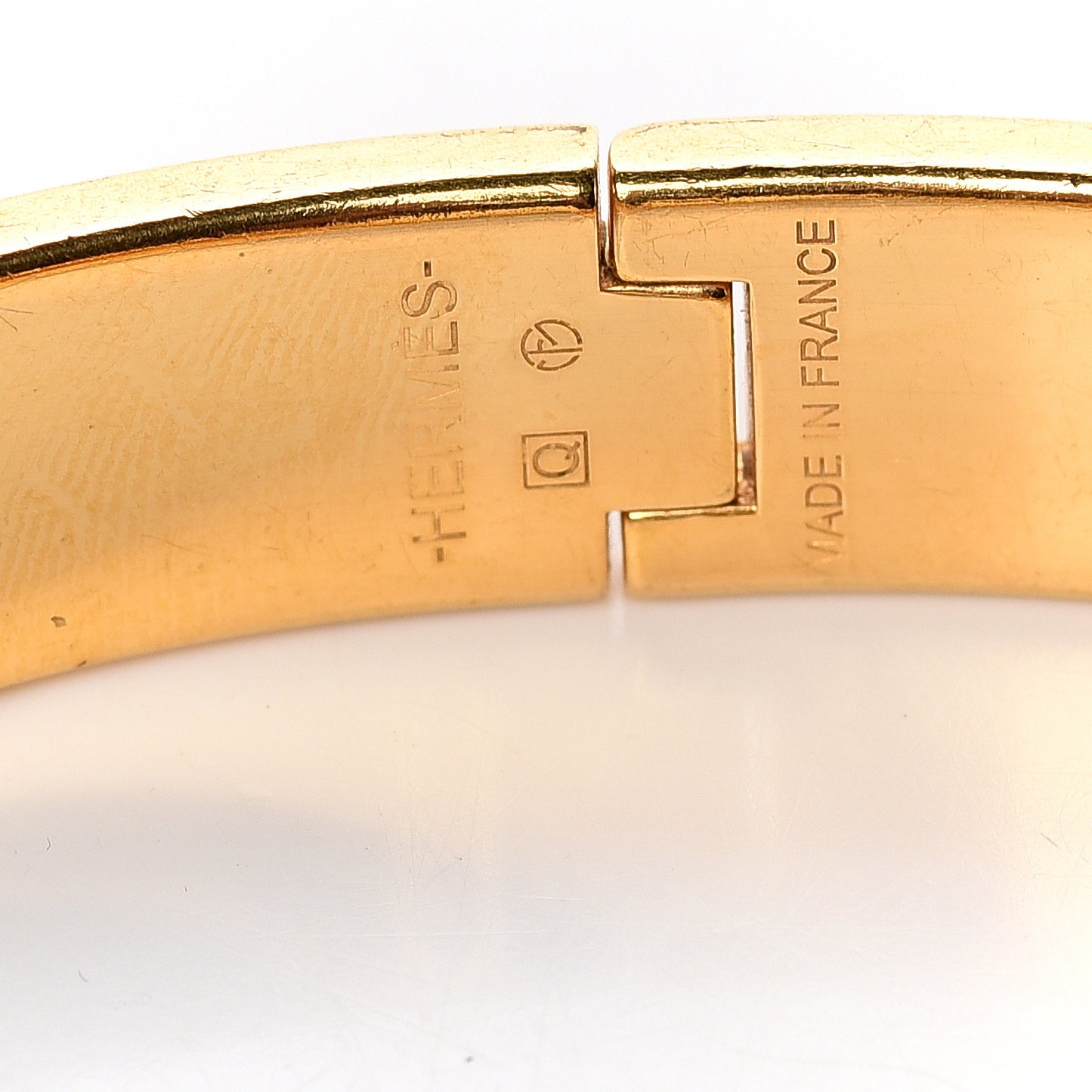 Enamel Narrow Clic Clac H Bracelet PM White