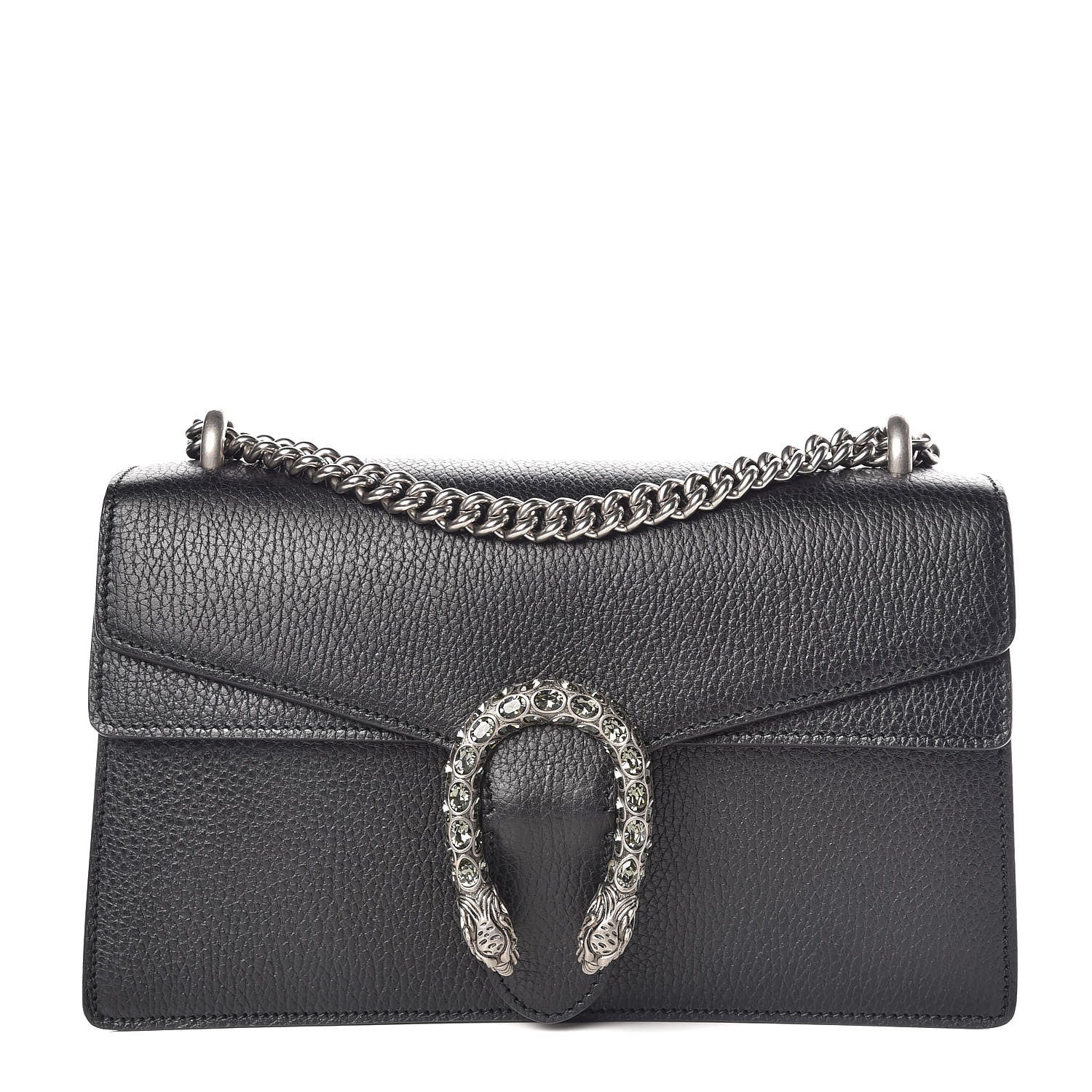 Gucci Pebbled Calfskin Small Dionysus Shoulder Bag Black 1 of 9