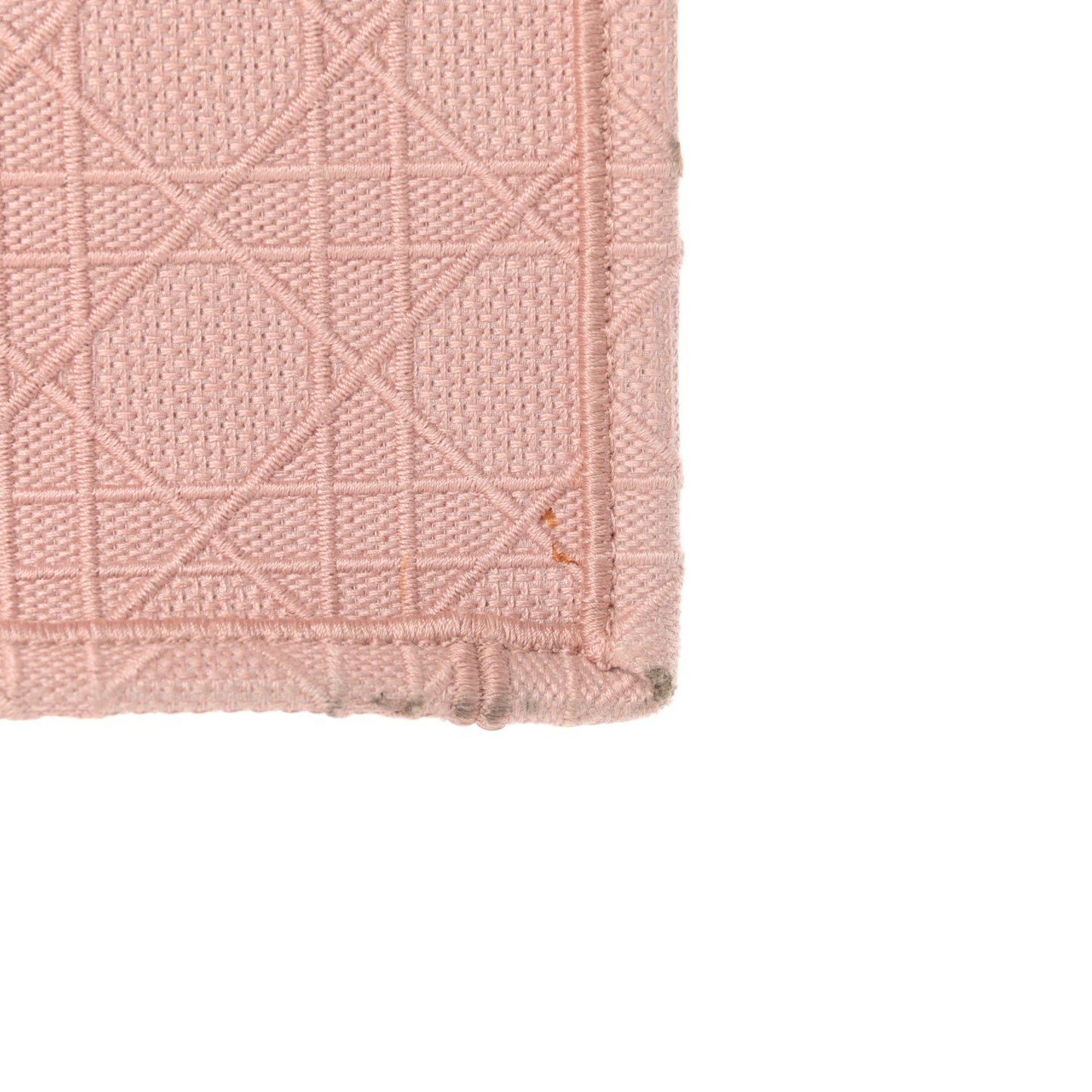 Canvas Embroidered Cannage Medium Book Tote Bois De Rose