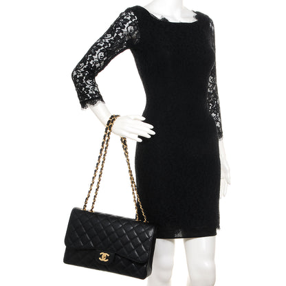 Chanel Caviar Jumbo Single Flap Black 2 of 9
