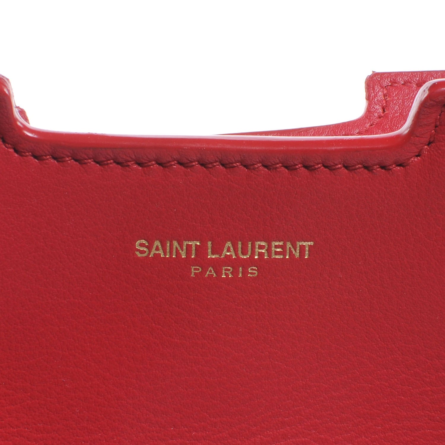 Saint Laurent Leather Small Classic Y Cabas Red 5 of 8