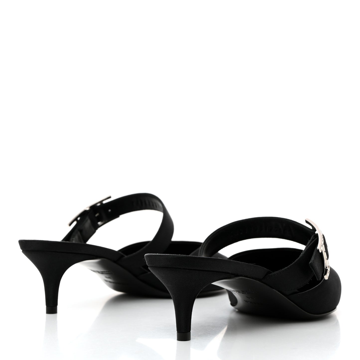 Satin Blink Mules 39 Black