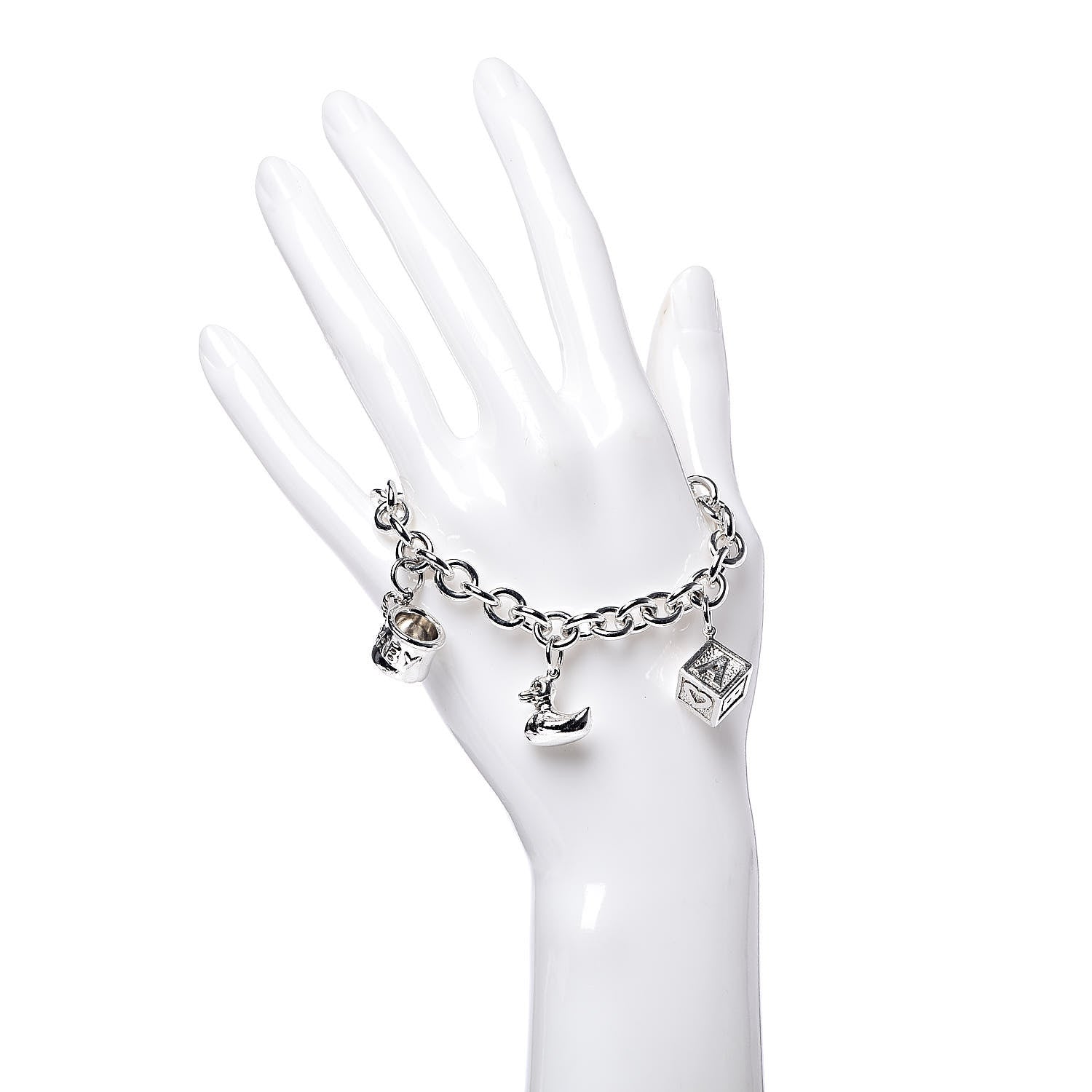 Tiffany Sterling Silver Baby Charm Bracelet 2 of 4