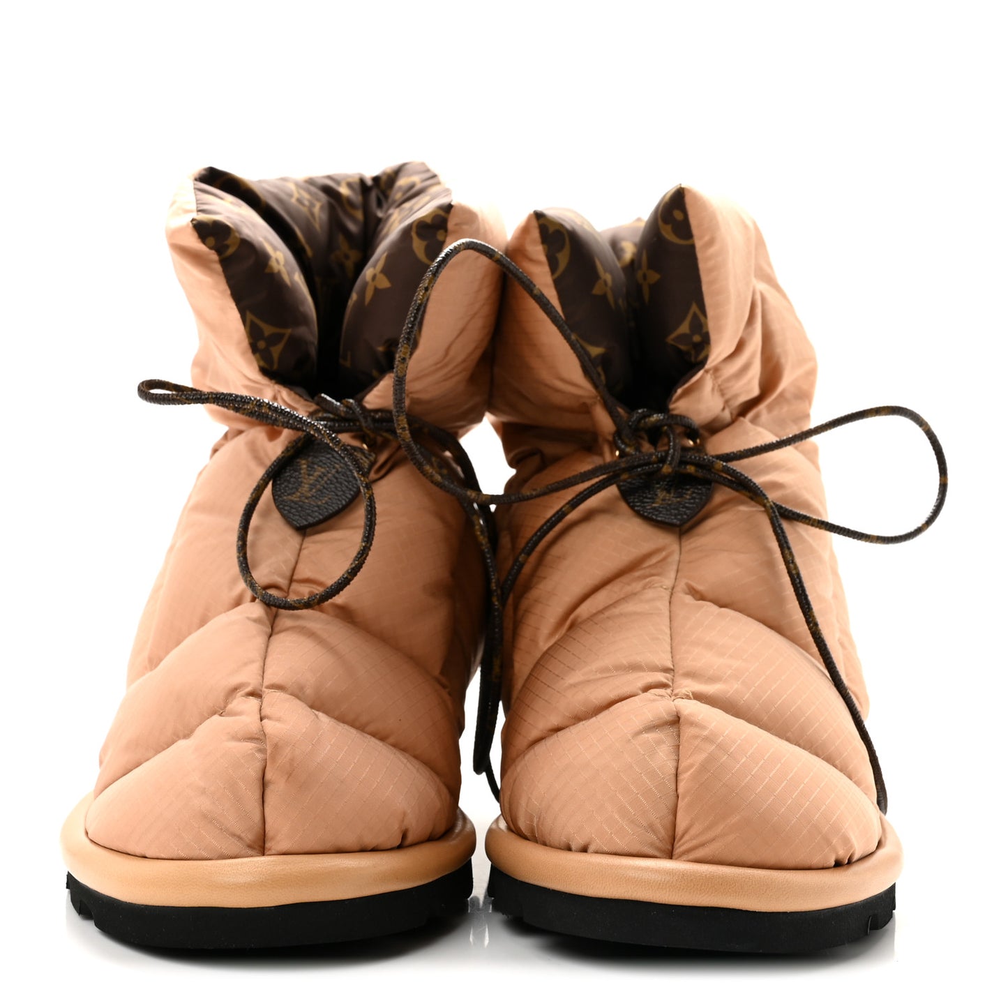 Nylon Monogram Pillow Comfort Ankle Boot 39 Beige
