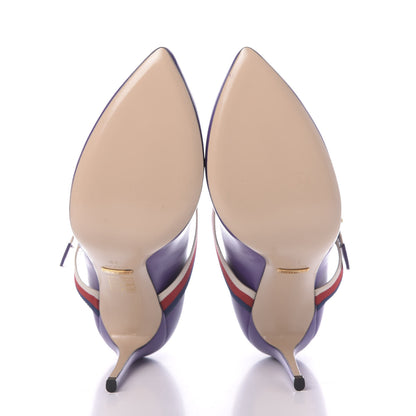 Gucci Malaga Kid Sylvie High Heel Pumps 39 Shine Purple 6 of 11