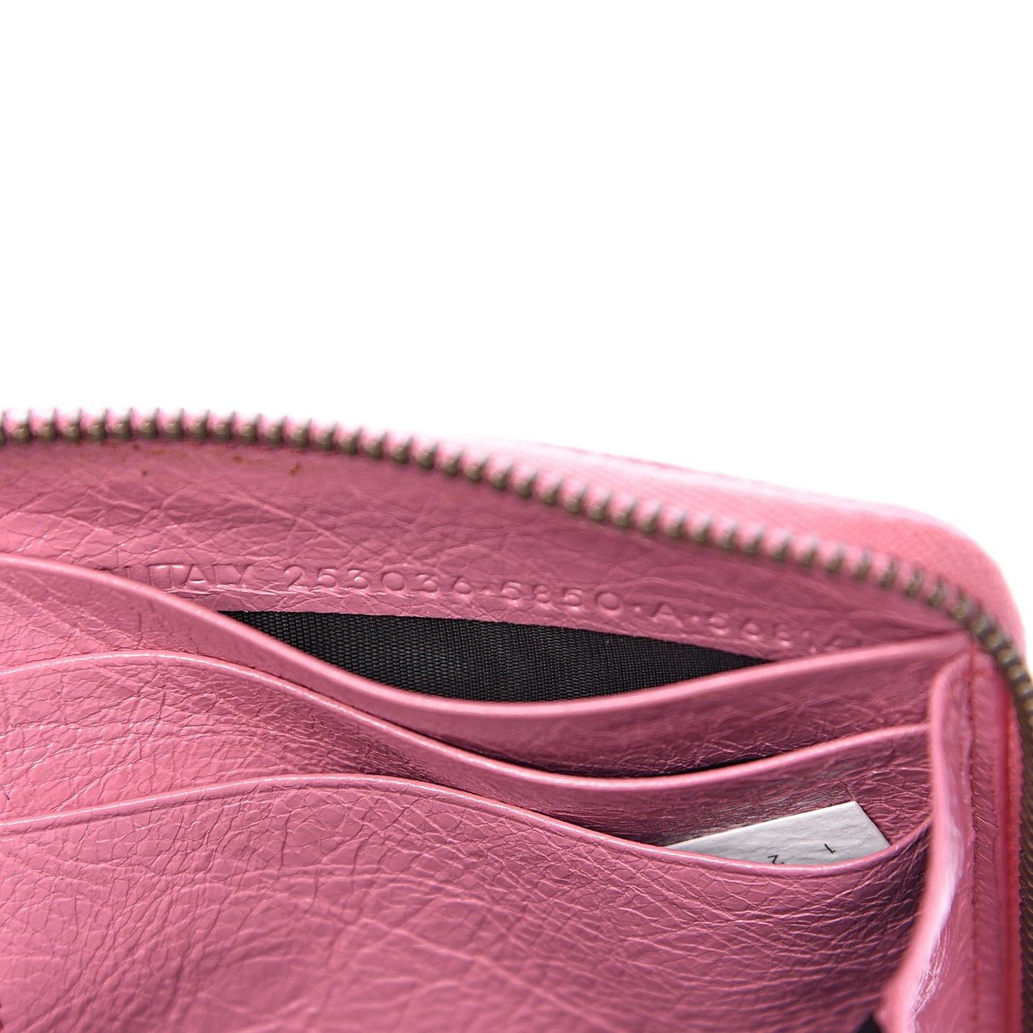 Agneau Classic Hardware Continental Zip Around Wallet Rose Guimauve