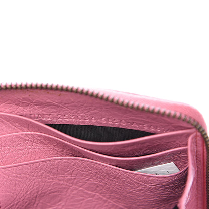 Balenciaga Agneau Classic Hardware Continental Zip Around Wallet Rose Guimauve 7 of 8