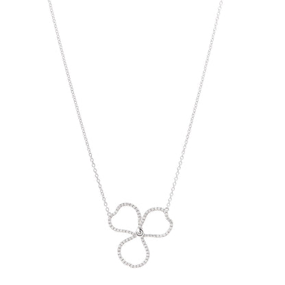 Tiffany Platinum Diamond Large Paper Flowers Pendant Necklace 1 of 6
