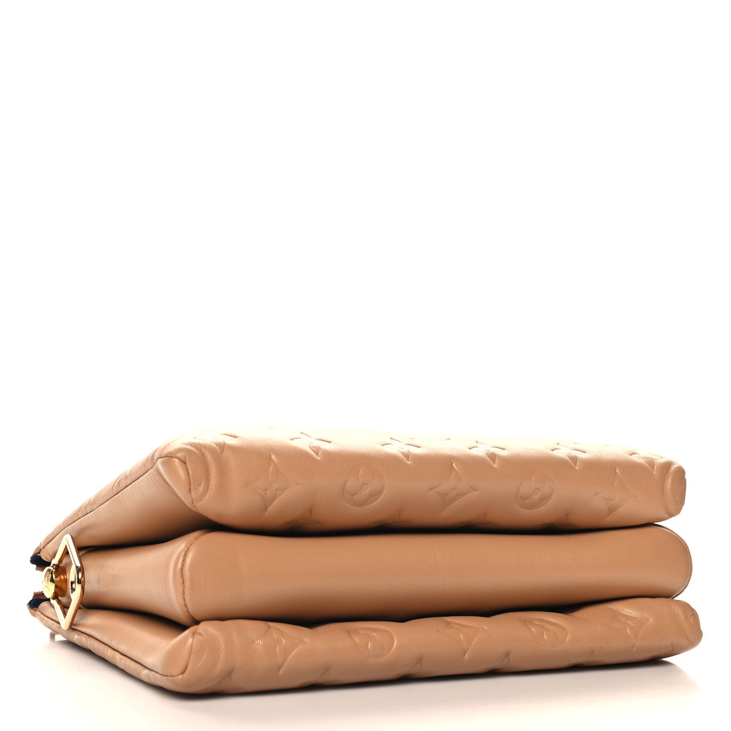 Louis Vuitton Lambskin Embossed Monogram Coussin PM Camel 4 of 11